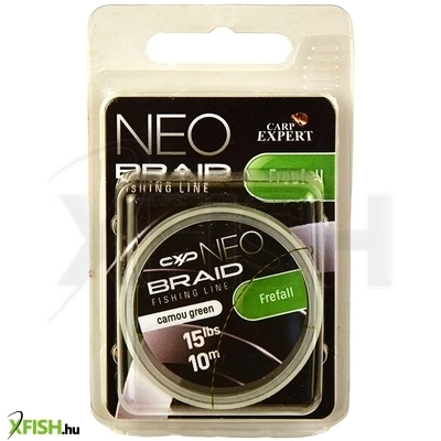Carp Expert Neo Freefall Kikönnyített Fonott Előkezsinór 35Lbs Camou Brown 10M