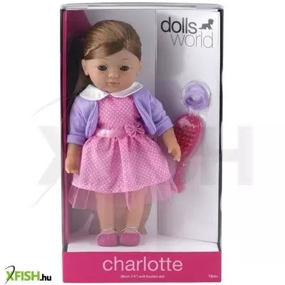 Dolls world charlotte /elisabeth fésülhető puha baba - 36 cm