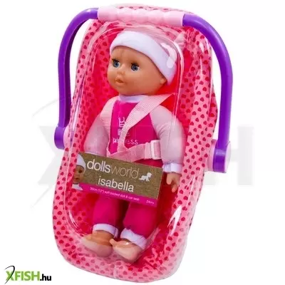 dolls world isabella alvó baba babahordozóval - 30 cm