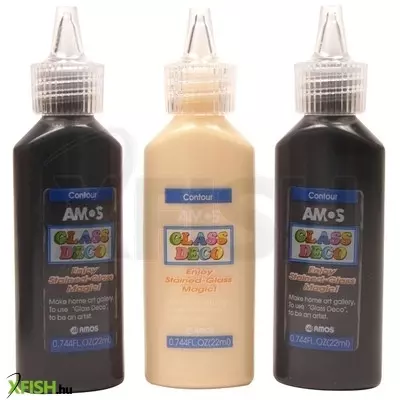 amos üvegfesték kontúr 3 darabos készlet