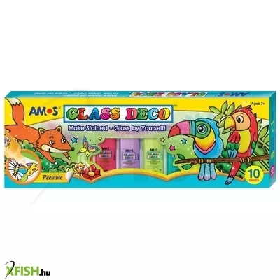 Amos glass deco üvegfesték készlet