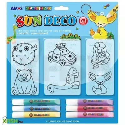 amos üvegfesték kulcstartó és dísz készítő készlet