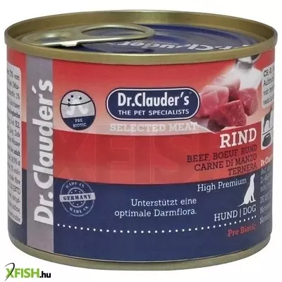 Dr.clauders dog selected meat marhás konzerv 200g, 6 db/csomag