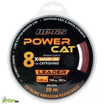 Nevis Powercat Braid Leader X8 Harcsázó Előkezsinór 20 m 1,00 mm