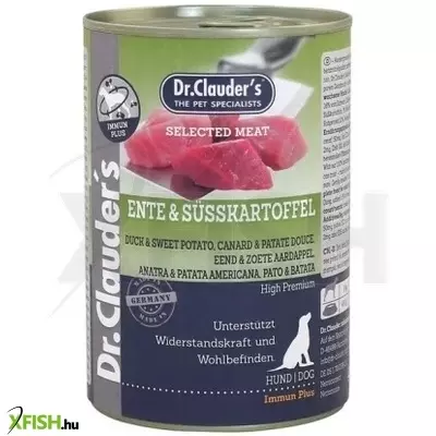 Dr.Clauders Dog Selected Meat Kacsás és édesburgonyás konzerv 400g
