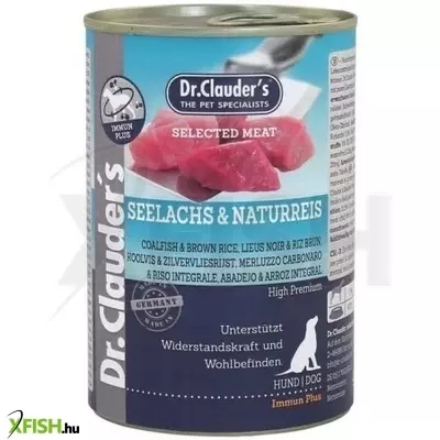 Dr.Clauders Dog Selected Meat Tőkehalas és rizses konzerv 400g