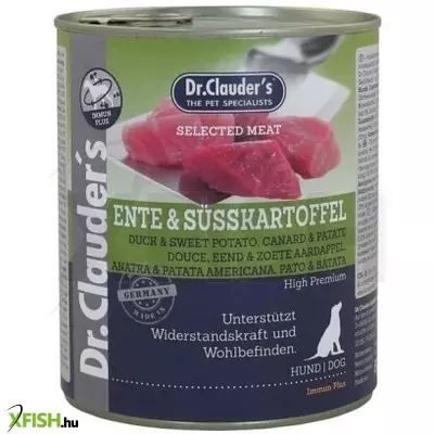 dr.clauders dog selected meat kacsás és édesburgonyás konzerv 800g