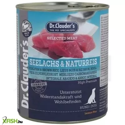 Dr.Clauders Dog Selected Meat Tőkehalas és rizses konzerv 800g