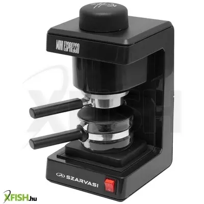 home szarvasi szv-612/3 mini espresso kávéfőző 11959, 800 w, 3.04 bar, üveg kiöntő, hőkorlátozó, hőkioldó, fekete