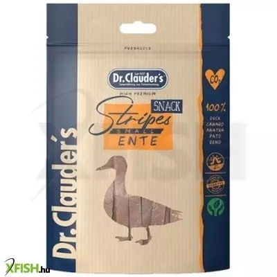 dr.clauders dog jutalomfalat stripes small kacsahús csíkok 80g