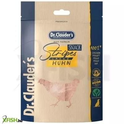 Dr.Clauders Dog Jutalomfalat Stripes Large Csirkemell Filé 80g