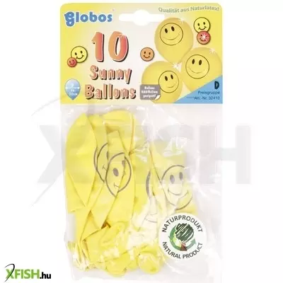 Globos mosolygós lufi 10 darabos készlet - 30 cm