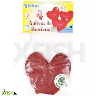 globos szív alakú lufi 4 darabos készlet - 35 cm