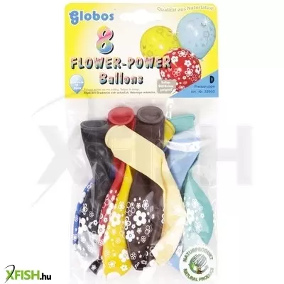Globos virágos lufi 8 darabos készlet - 30 cm