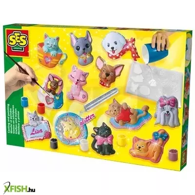 Ses kutyák és cicák 3d gipszkiöntő készlet