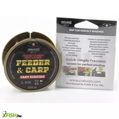 cralusso feeder & carp zsinór fluorocarbon bevonattal 150 m 0,30