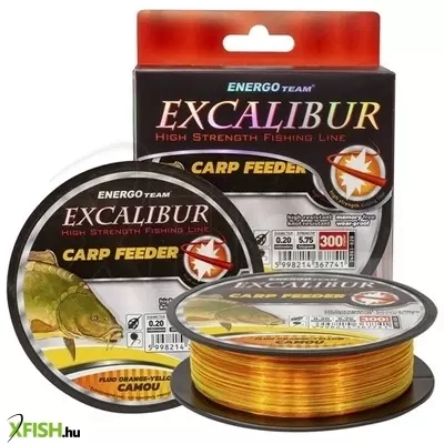 Zsinór Excalibur Carp Feeder Fluo Narancs-Fluo Sárga Camou 300M 0,20