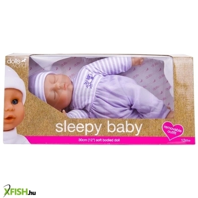 Dolls world sleepy baby játékbaba - 30 cm, többféle