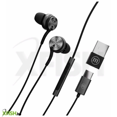 Maxell 348531 xc-1 usb-c fülhallgató, usb-c, 95 db, 32 ohm, beépített mikrofon, fekete