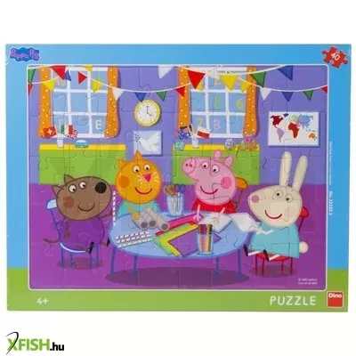 Dino puzzle 40 db - peppa malac