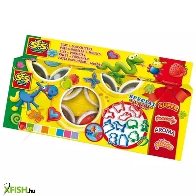 ses gyurma 8 tégelyes készlet formákkal