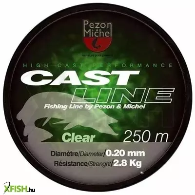 Pezon Et Michel Nylon Cast Line Monofil Zsinór Clear 250M 0,23 Mm