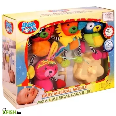 Biba toys állatos zenélő felhúzós kiságyforgó