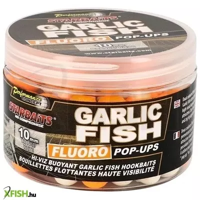 Starbaits Con Garlic Fish Fluo Pop Up Bojli 10 Mm - 60 G