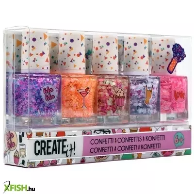 Create it! konfetti körömlakk 5 db /csomag