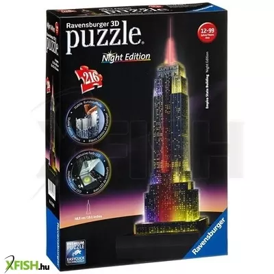 ravensburger empire state building 216 darabos 3d led puzzle