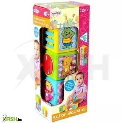 Készségfejlesztő kockák bébijáték