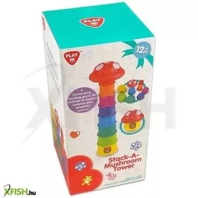 gombás toronyépítő bébijáték