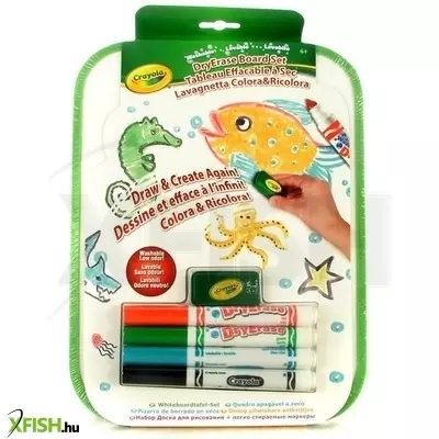 Crayola: Szárazon törölhető rajztábla filctollakkal