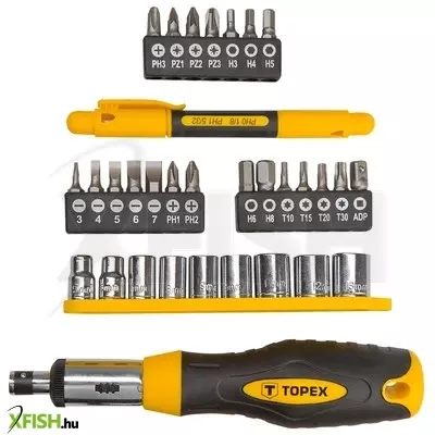 Neotools bitfejes csavarhúzó készlet 34db, racsnis