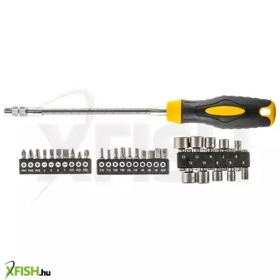 Neotools csavarhúzó és dugókulcskészlet, flexibilis szárral, 31db