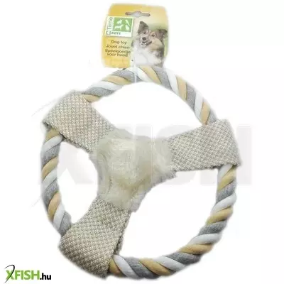 Egyéb vegyes kutyajáték - kötélgyűrű plüss csipogóval 21cm