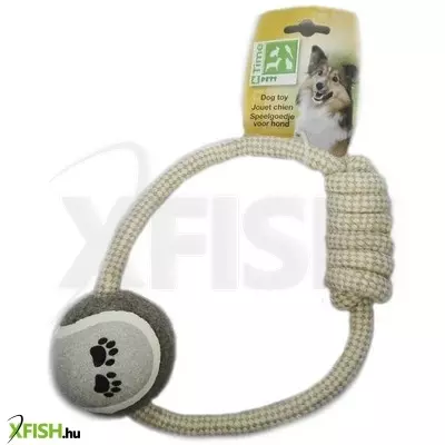 Egyéb vegyes kutyajáték - teniszlabda kötélgyűrűn 21cm