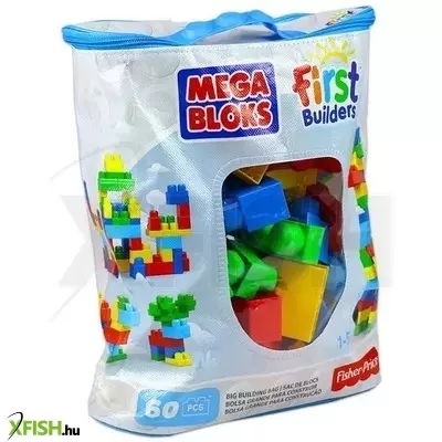 mega bloks: klasszikus színű építőkocka szett táskában - 60 db