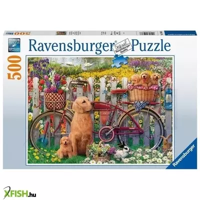 Ravensburger puzzle 500 db - kutyusok a kertben