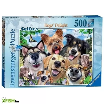 Ravensburger puzzle 500 db - kutya szelfik