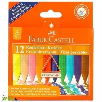 Faber-Castell 12 db-os radírozható vékony zsírkréta készlet