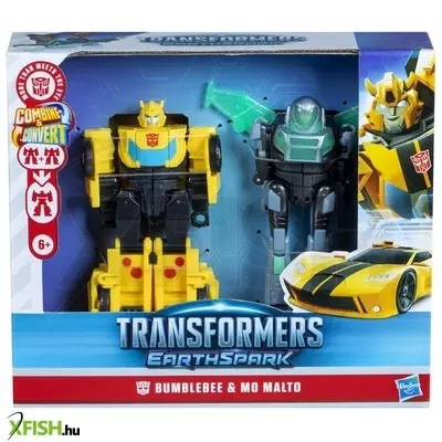 hasbro transformers earthspark cyber-combiner űrdongó és mo malto