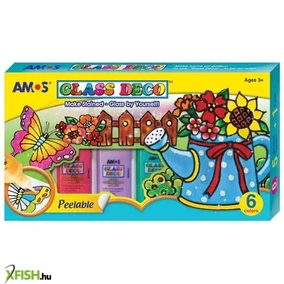 Amos üvegmatrica dekorációs festék 6 darabos készlet