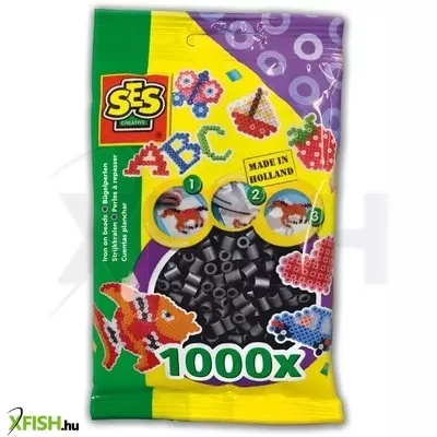 Ses vasalható gyöngy 1000 darabos - fekete