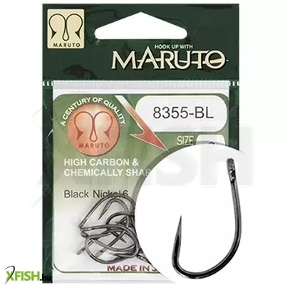 Maruto Horog 8355Bl Carp Hooks Forged Straight Eye Barbless Hc Black Nickel 6