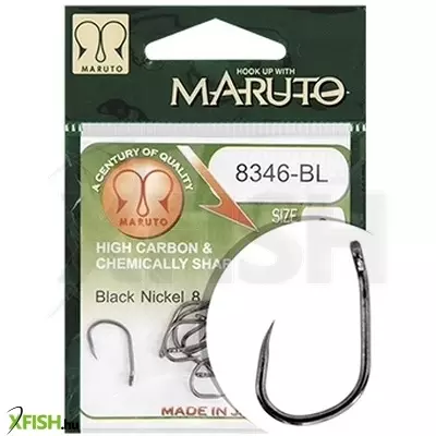 maruto horog 8346bl t.d.e.10° barbless hc forged black nickel 12