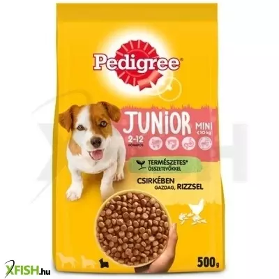 PEDIGREE száraz 500g Csirke & rizs JUNIOR MINI