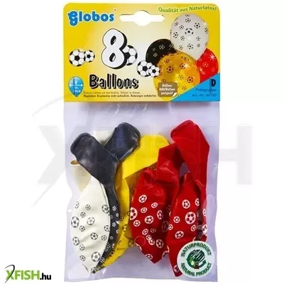 Globos foci mintás lufi 8 darabos készlet - 30 cm