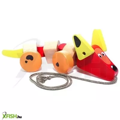 Cubika húzható fa tacskó kutya