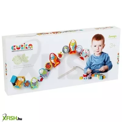 Cubika halacskák fa gyöngyfűző